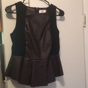 Brown peplum top